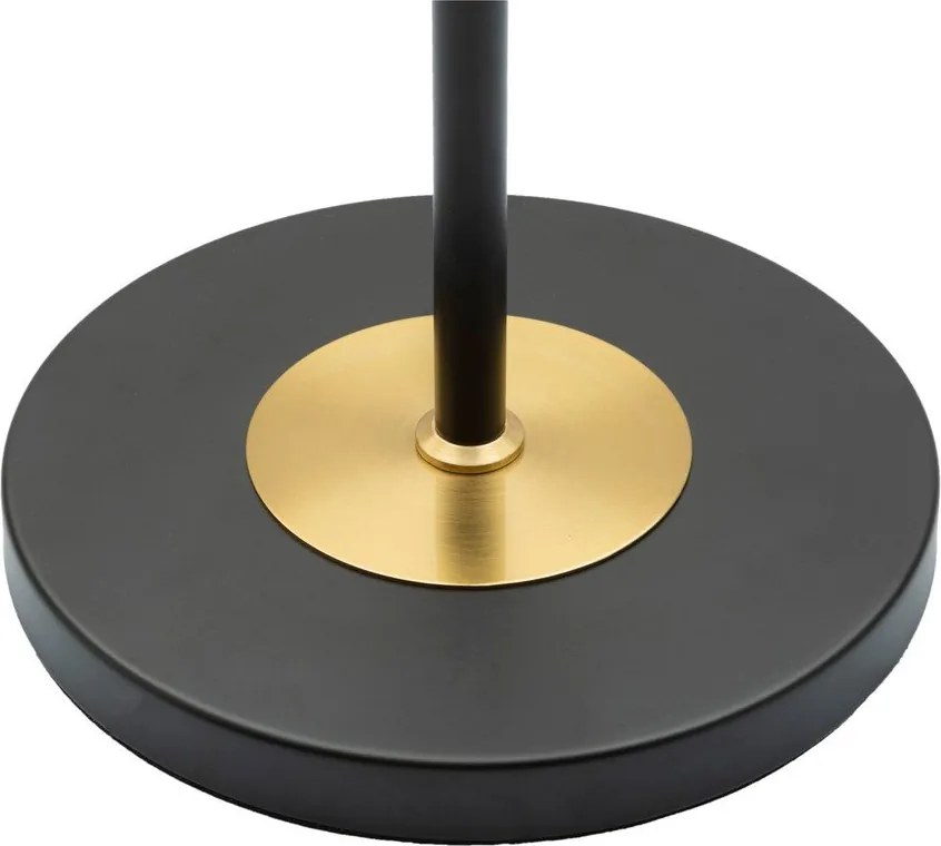 Lampadar negru-auriu cu abajur textil (înălțime 153 cm) Levels – Mauro Ferretti