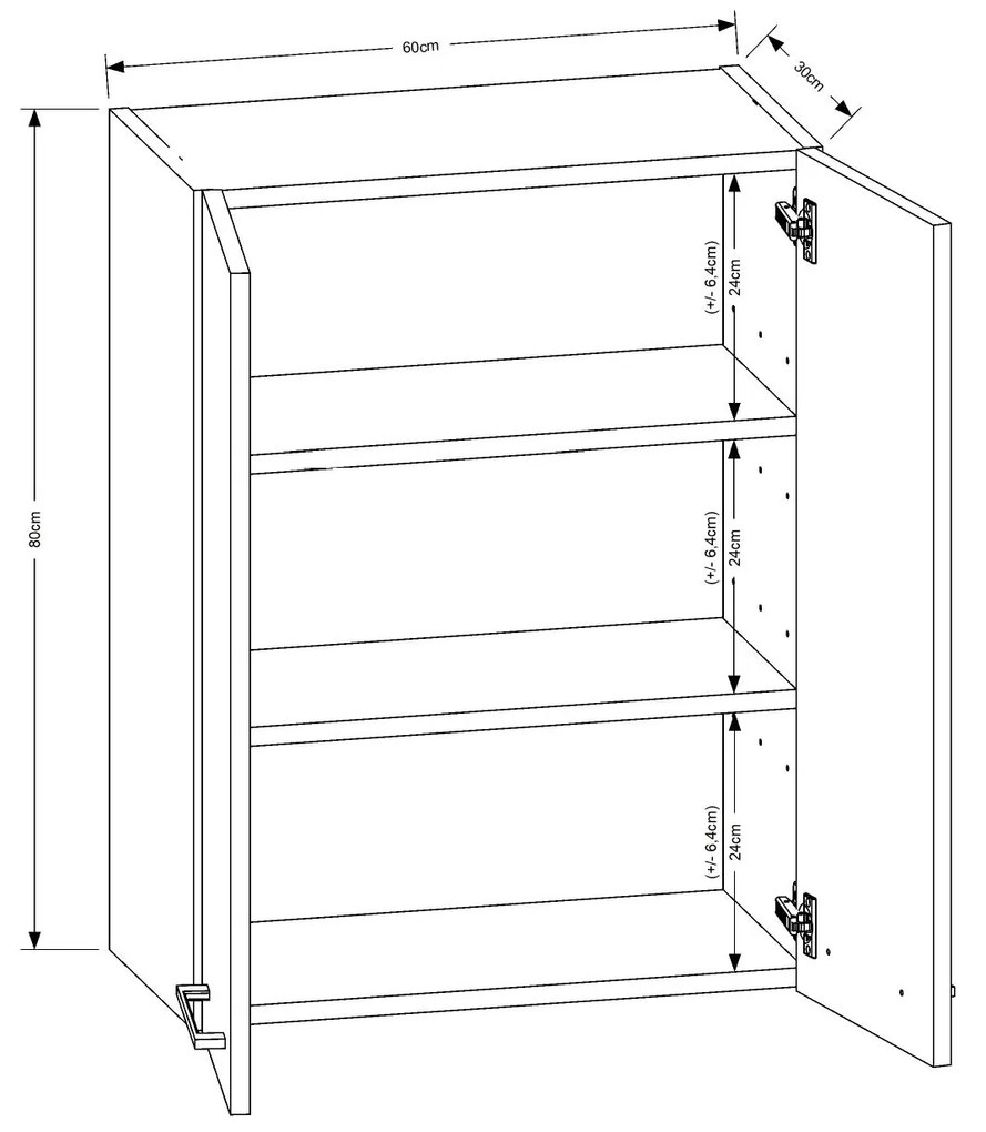 Dulap de baie suspendat Valiant (craft auriu). 1092000