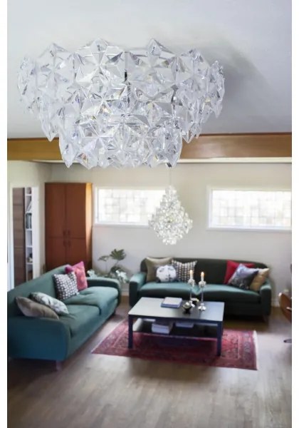 Plafonieră ByRydens 4200950-6510 MONARQUE 3xE27/5W/230V transparent