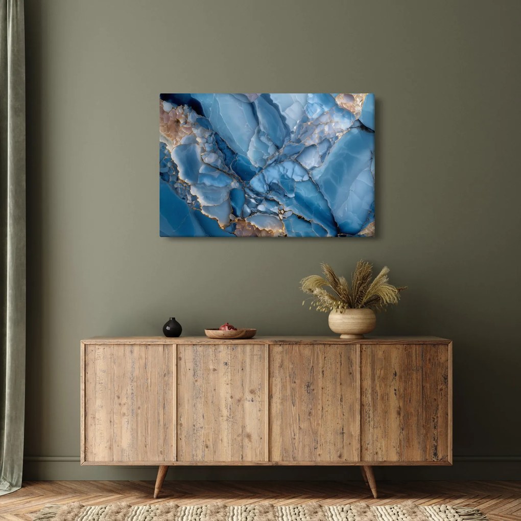 Tablou - Marmură albastră fragmentată (90x60 cm)