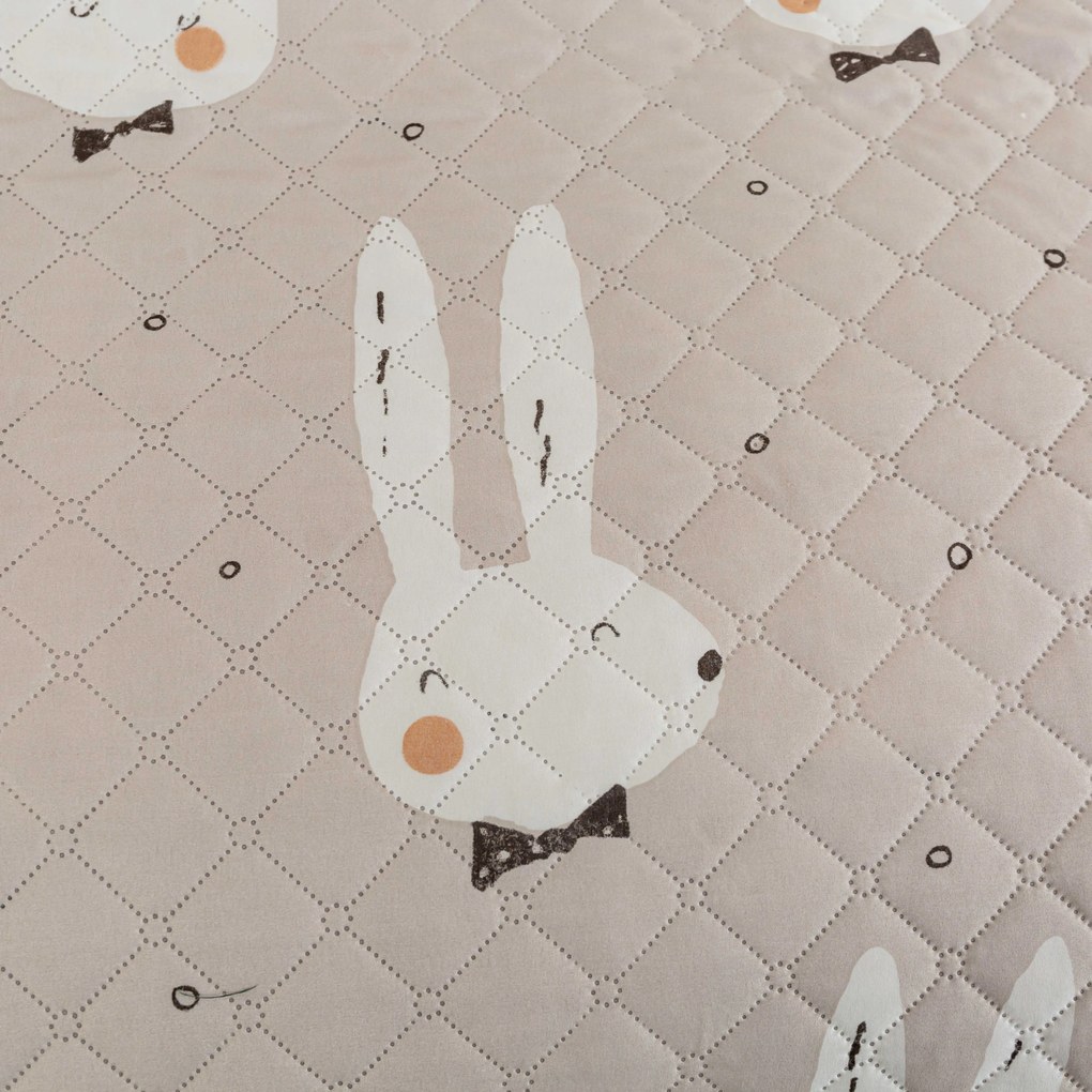 Cuvertura de pat cu model WHITE RABBIT, bej Dimensiune: 170 x 210 cm