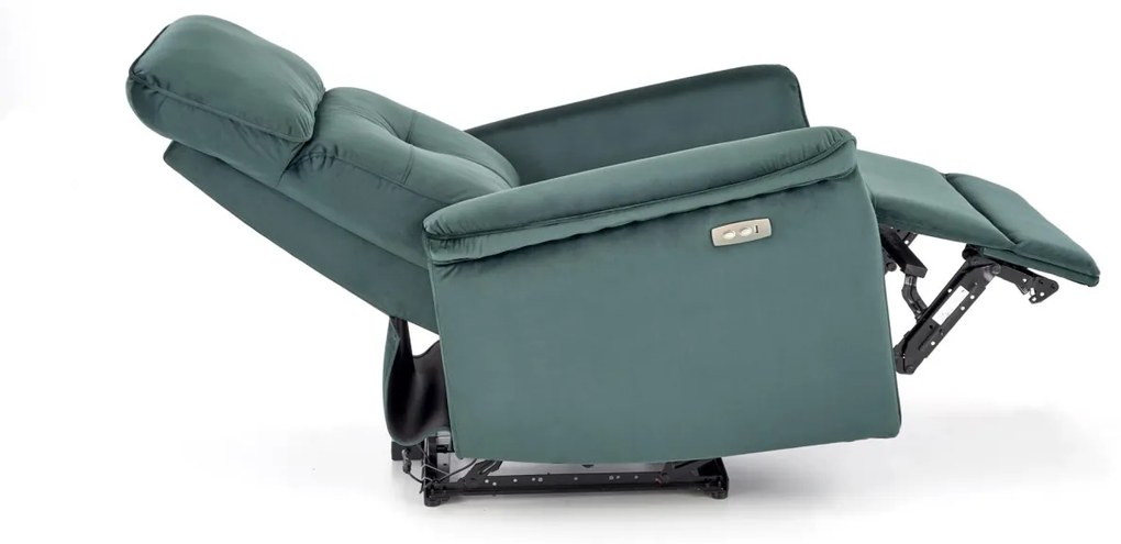 Fotoliu recliner Semir velvet verde H108 cm