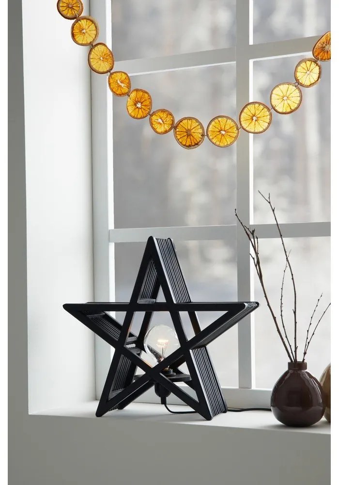 Decorațiune luminoasă de Crăciun neagră Bamboo – Markslöjd