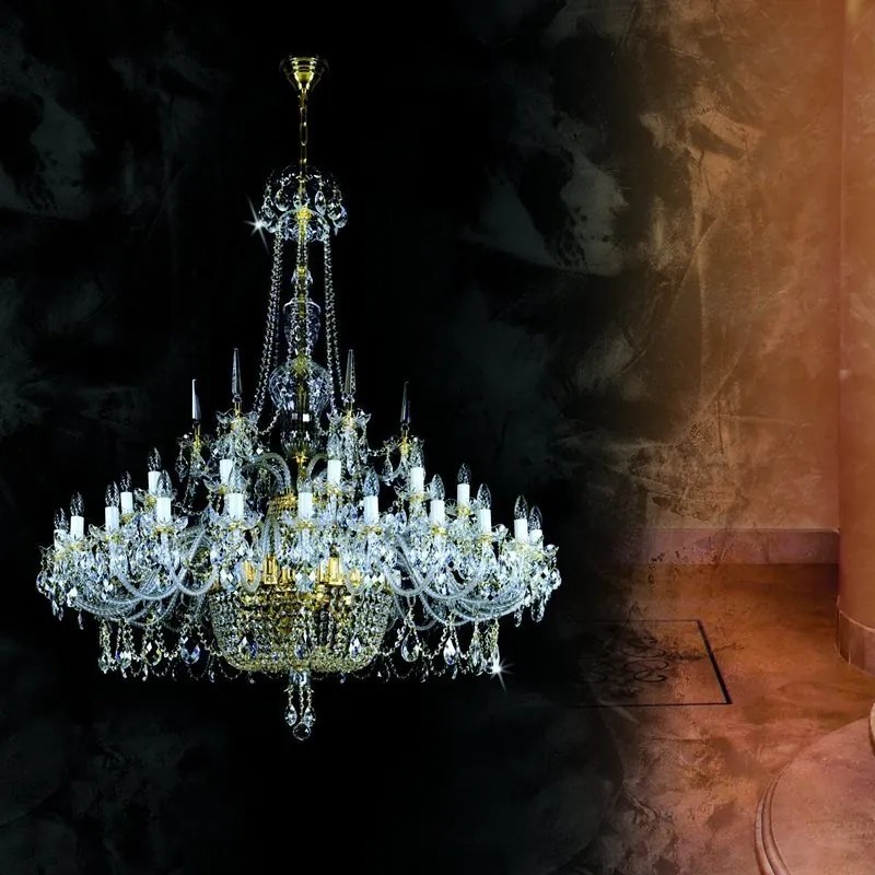 Candelabru XXXL cu 36 de brate Cristal Bohemia Exclusive SARA XXXVI. CE