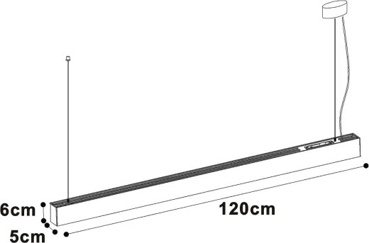 Top Light - LED Lampă de tavan aplicată/suspendată HORIZON LED/40W/230V albă