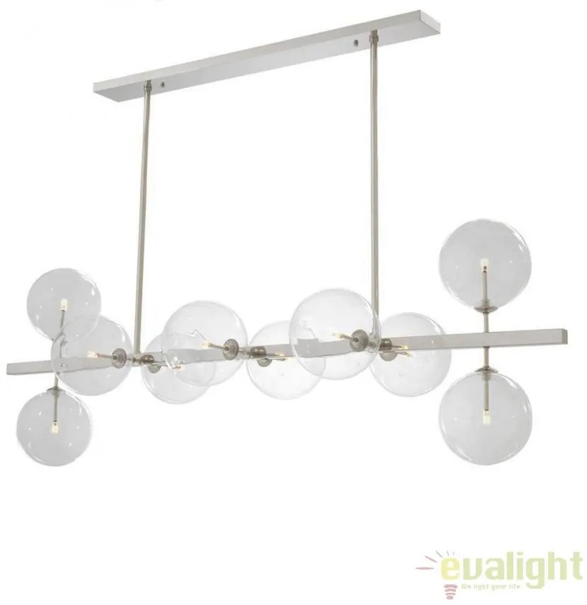 Lustra design LUX lungime 160cm, Largo nickel 111827 HZ