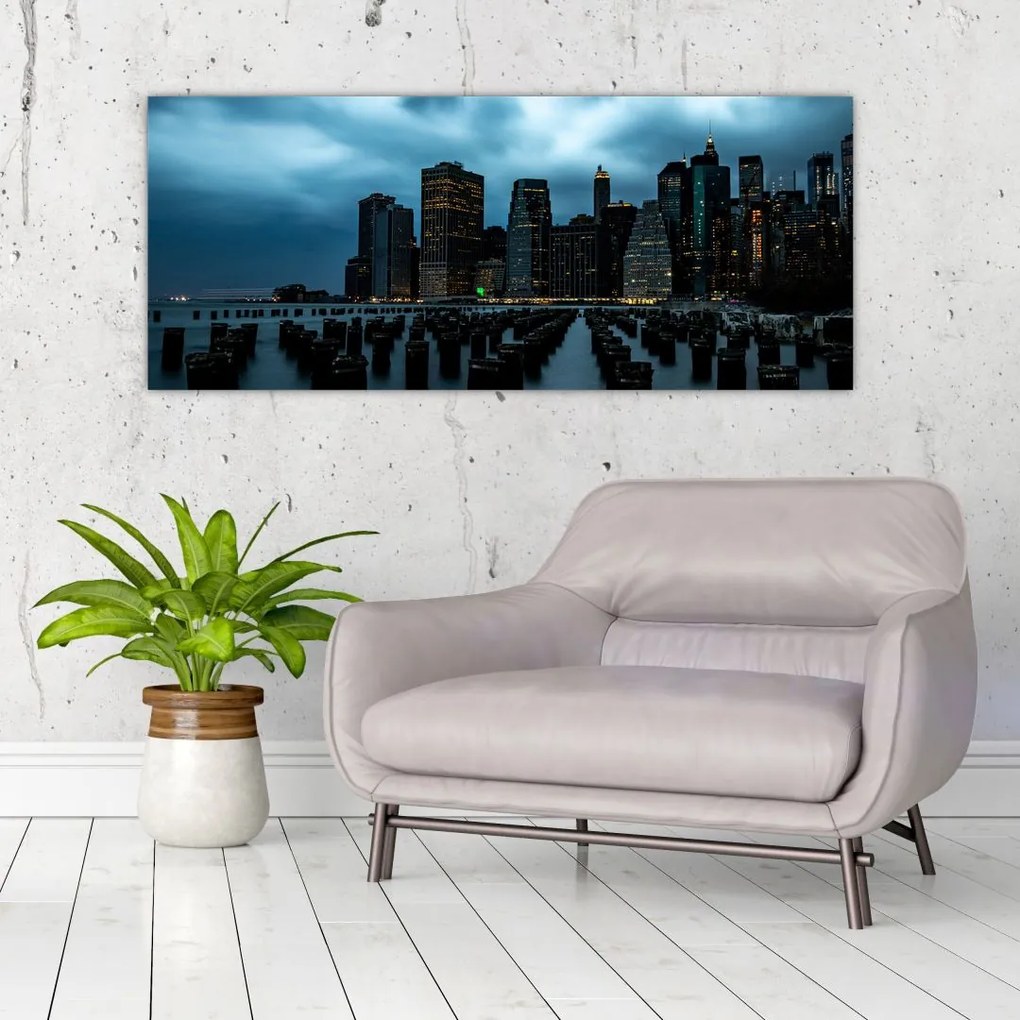 Tablou - Privire spre Zgârâie nori din New York (120x50 cm)