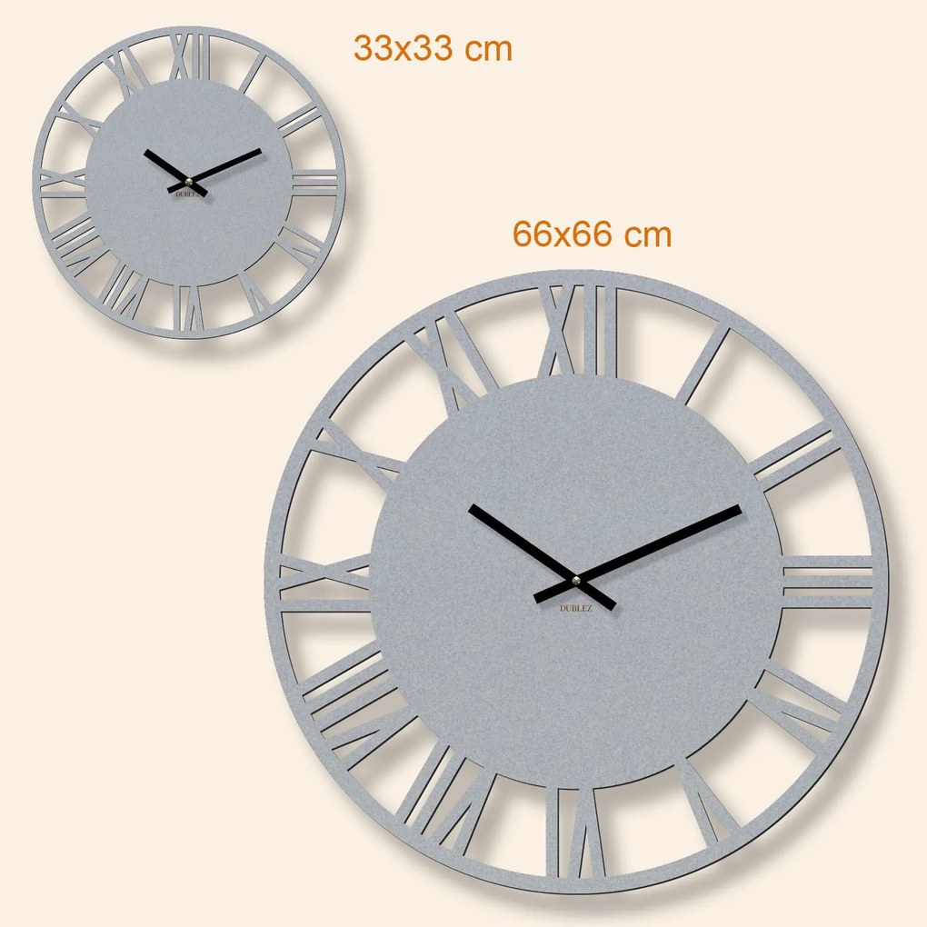 DUBLEZ | Ceas industrial din lemn pentru perete - Black