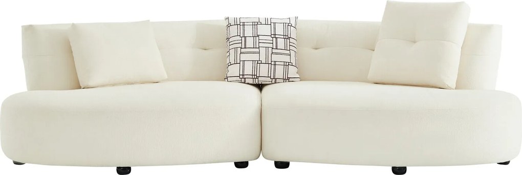 Canapea semirotunda dumonde cu șezut confortabil din spumă HR Vineto 280x140 cm