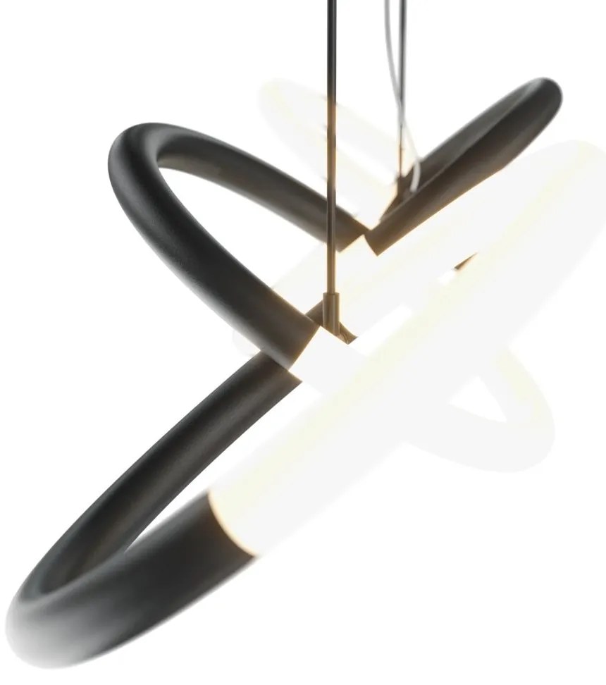 Lustra LED suspendata design modern Node negru