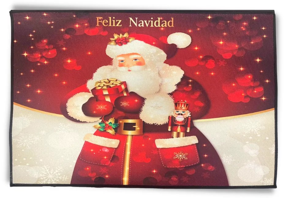 Covoras de Craciun Alb/Rosu, FELIZ NAVIDAD