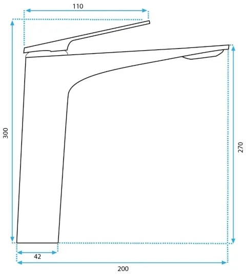 REA-B2705 - Baterie pentru lavoar AVALON, 30 cm, aur periat