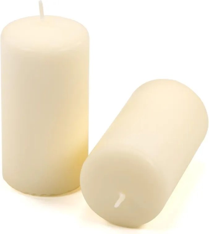 Set de lumânări pilon, 11,5 cm, Ø 6 cm, crem, 18 buc.