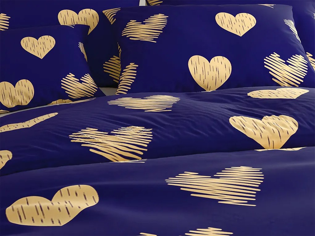 Lenjerie de pat din microfibra GOLBINO albastru inchis Dimensiune lenjerie de pat: 70 x 90 cm | 140 x 220 cm