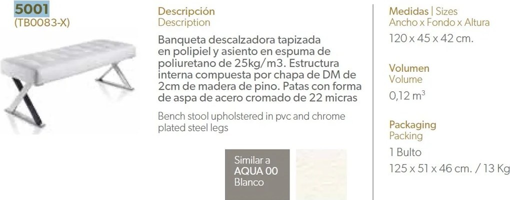 Bancheta tapitata design modern Bock AC-TB0083-X