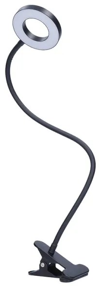 Brilagi - Lampă LED reglabilă cu clemă ORBELA LED/8W/5V 3000/4000/5000K neagră