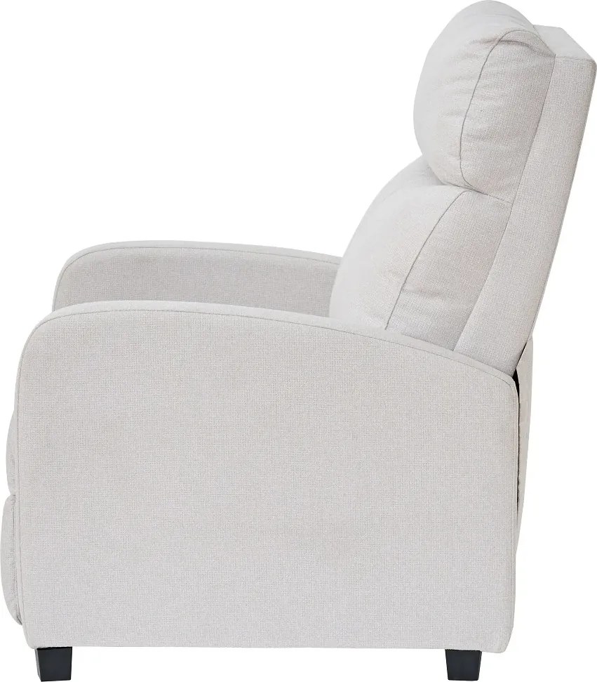 Fotoliu de relaxare, Spatar Rabatabil 135°, Suport picioare extensibil, Material textil, Bej Barrel-03