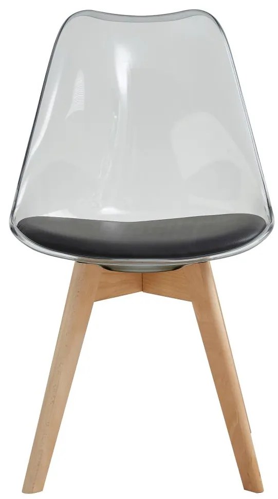 Scaun sufragerie Bralla 2 (transparent + fag + negru) . 1116240