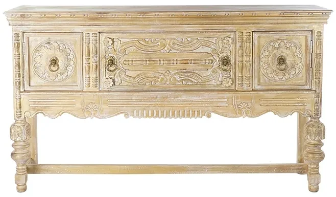 Consola Antique din lemn de mango antichizat auriu 170x40x100 cm