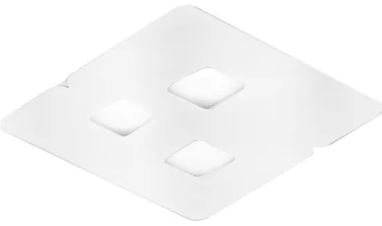 Plafoniera moderna GISELLE 35x35cm, alb, gri sau argintiu