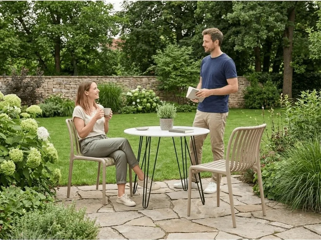 Scaun din plastic TREGO, bej