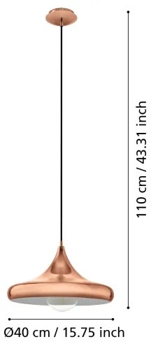 Eglo 94742 - Lustra CORETTO 1xE27/60W/230V