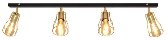 Spot TUBE 4xE27/15W/230V auriu/negru