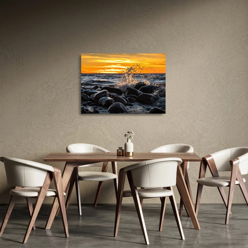 Tablou pe sticlă cu mare (70x50 cm)