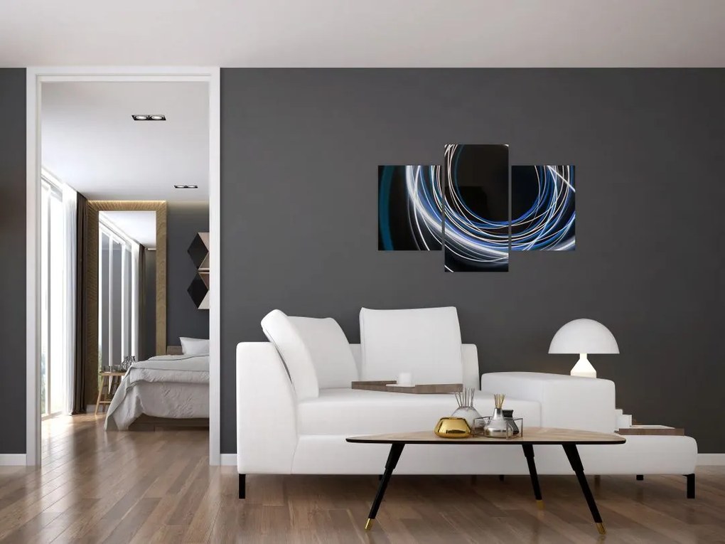 Tabloul cu linii albastre (90x60 cm)