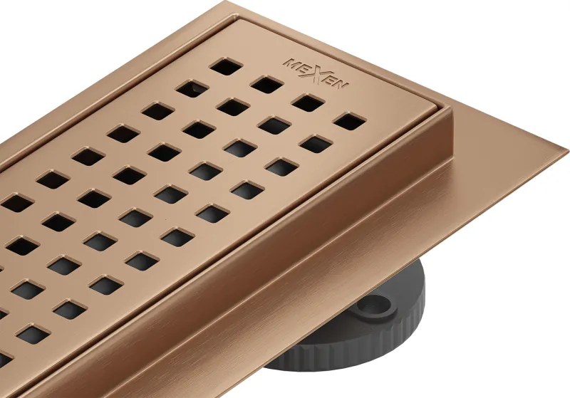 Mexen Flat 360° M08 rigolă liniară rotativă 70 cm, cupru periat - 1C25070-40