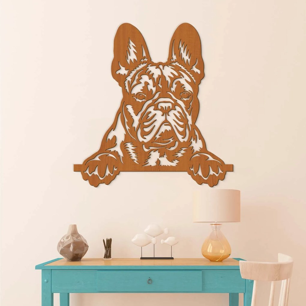 DUBLEZ | Tablou din lemn pentru perete - Bulldog francez