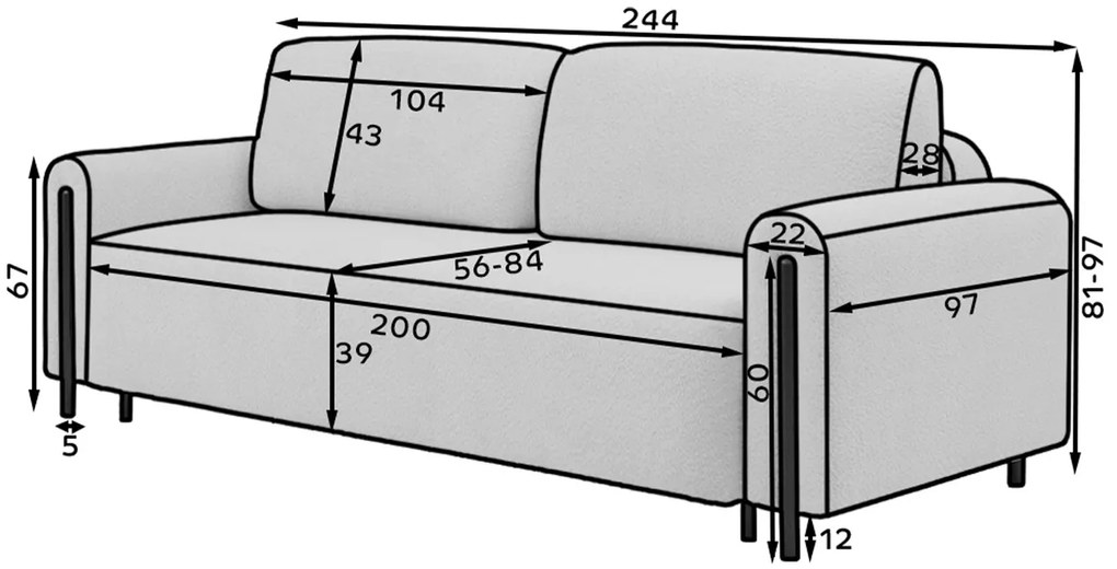 Canapea extensibila Arcadova II Royal 04