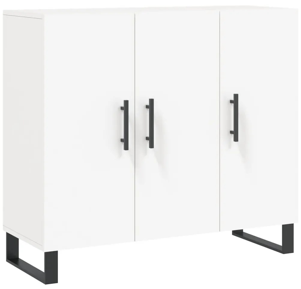 828132 vidaXL Servantă, alb, 90x34x80 cm, lemn compozit