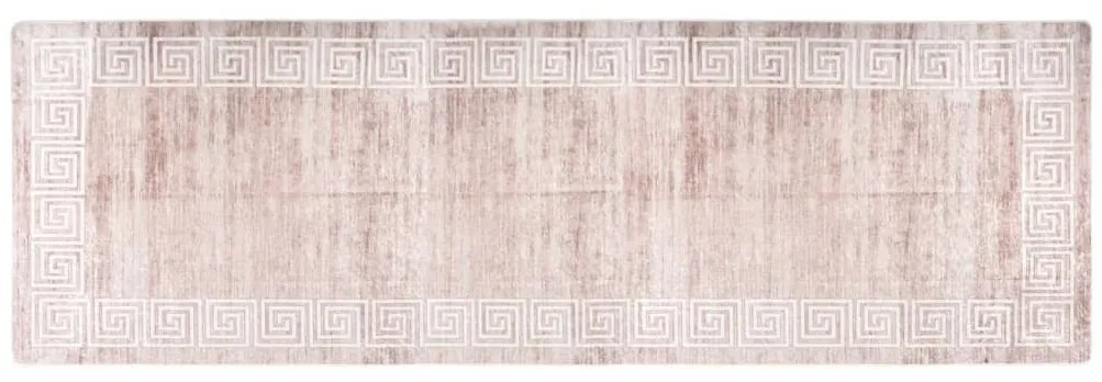 vidaXL Covor lavabil, bej, 80x300 cm, antiderapant