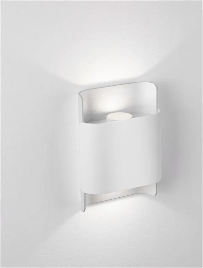 Aplica LED iluminat ambiental perete exterior IP54 POLLY alba