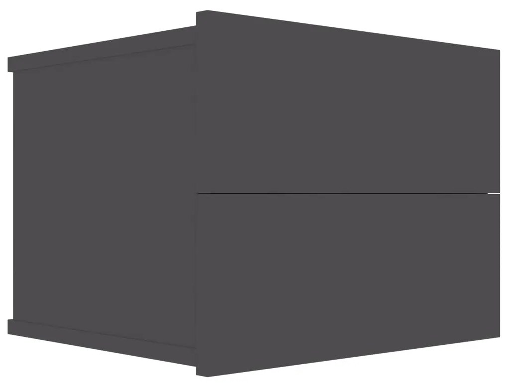 801057 vidaXL Noptieră, gri, 40 x 30 x 30 cm, PAL