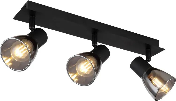 Plafoniera cu 3 spoturi directionabile design modern CLAUDE negru