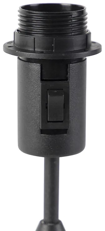 Lampă de masă neagră cu abajur negru cu auriu 35 cm - Parte