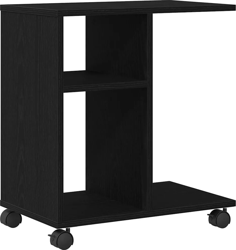 vidaXL Masă laterală Stejar negru 50 x 30 x 55 cm Lemn compozit