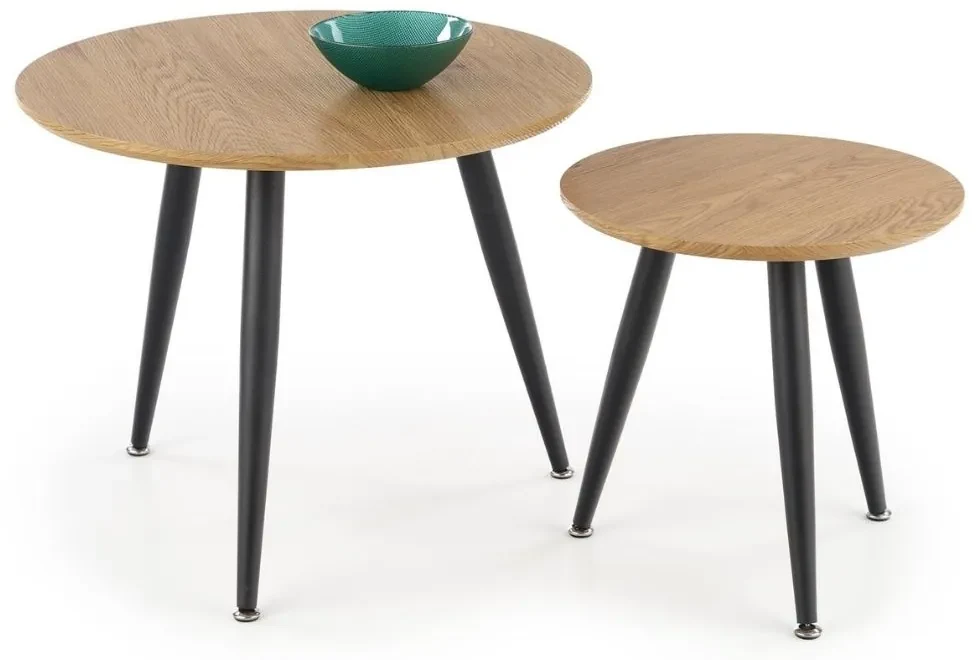 Masa de cafea Mentona 2, stejar auriu / negru