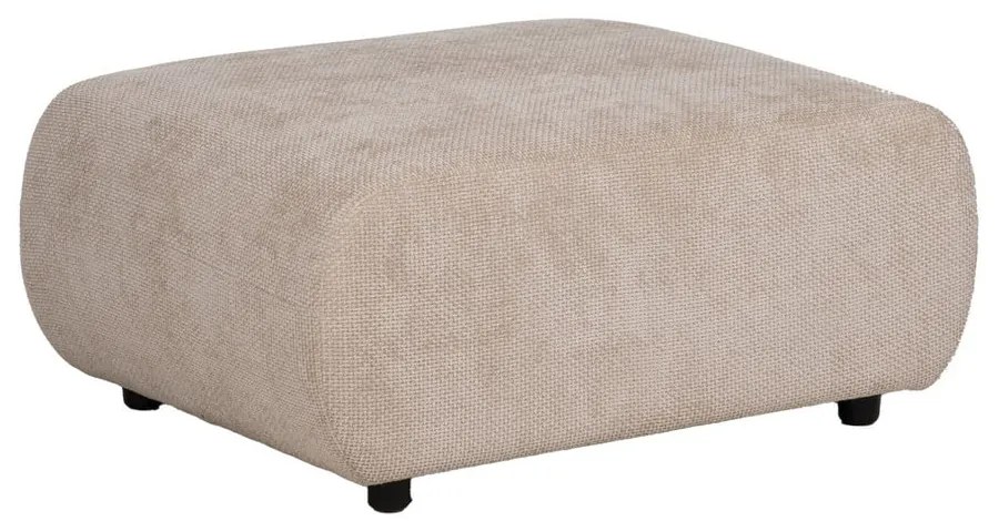 Taburet bej cu tapițerie din chenille Minimal – Ixia