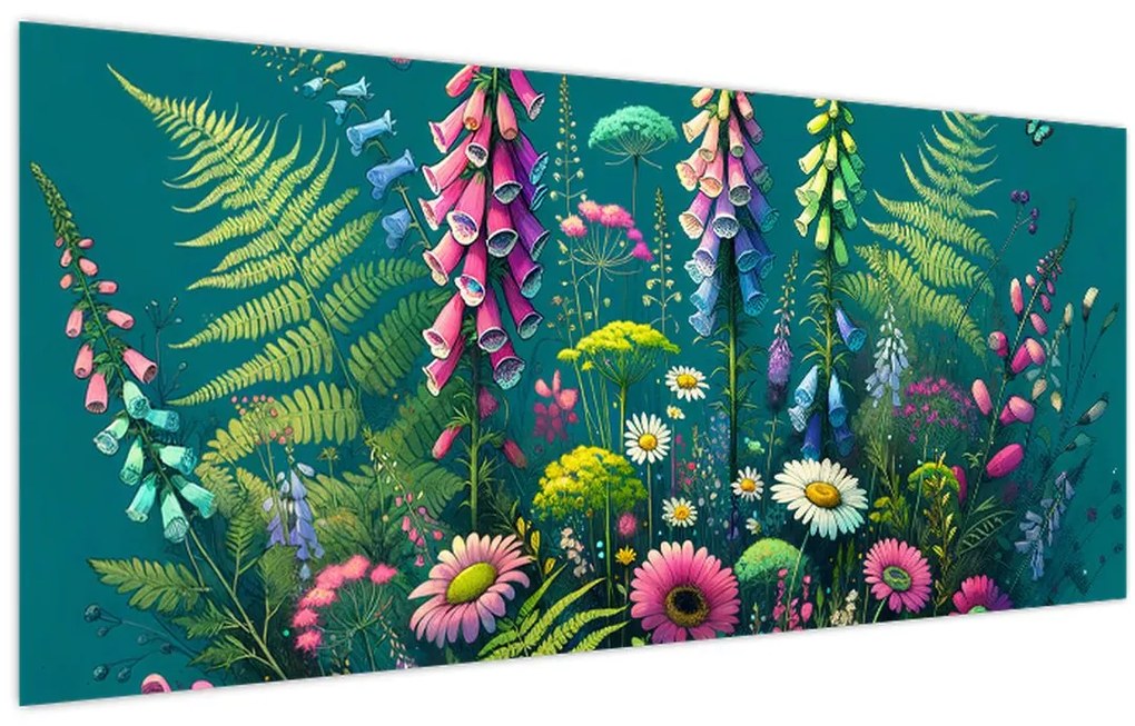 Tablou - Flori de câmp (120x50 cm)