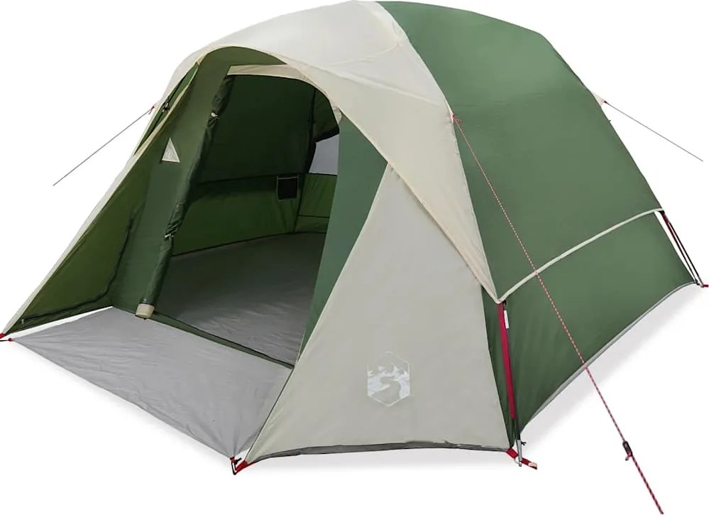 vidaXL Cabină cort de camping, 4 persoane, verde, impermeabil