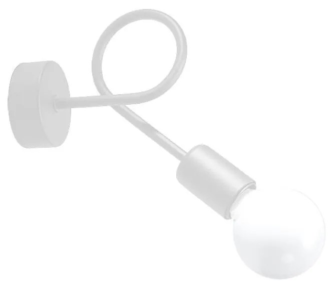 Lampă de perete Sollux SL.1430 LOOP 1xE27/15W/230V alb