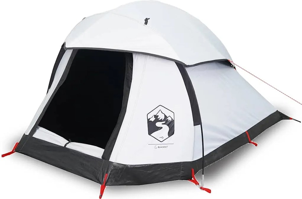 vidaXL Cort camping cupolă 1 persoană alb, țesătură opacă, impermeabil