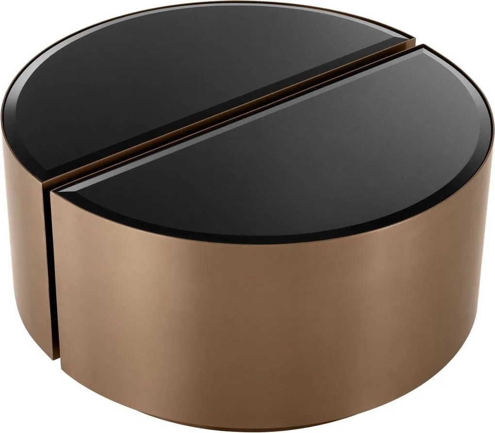 Set 2 masute laterale design elegant LUX Astra, cupru-negru 113933 HZ