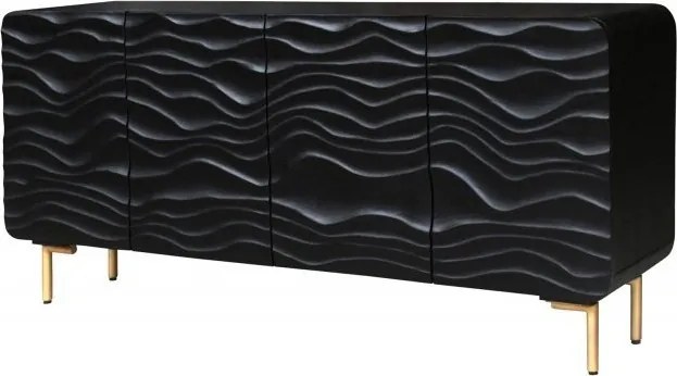 Comoda din lemn de mango Lagoon 160cm, negru