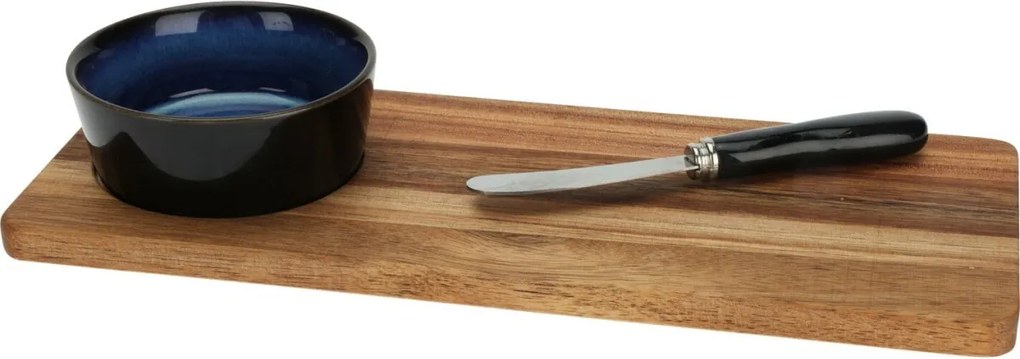 Set de servire EH Torrente, 3 buc , albastru, 30 x12 cm