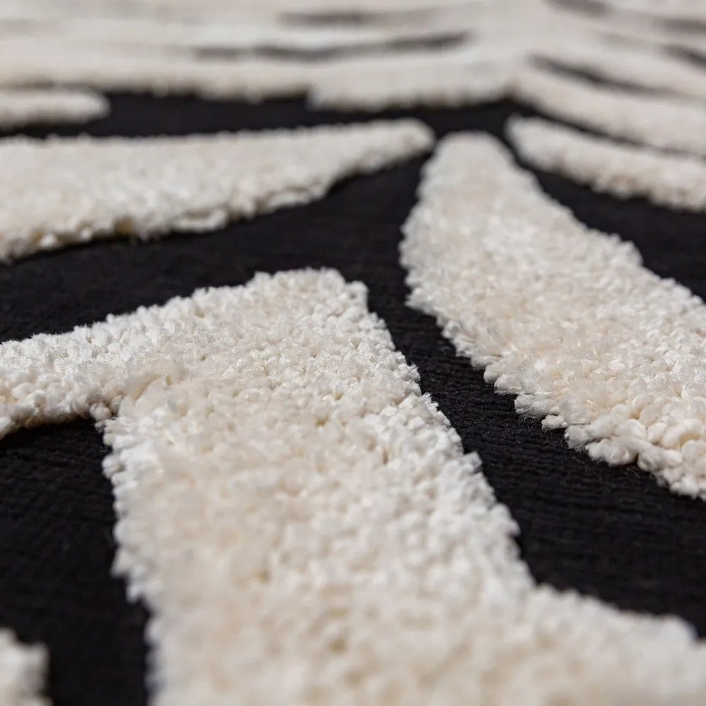 Covor alb-negru 133x190 cm Esra Zebra – Flair Rugs