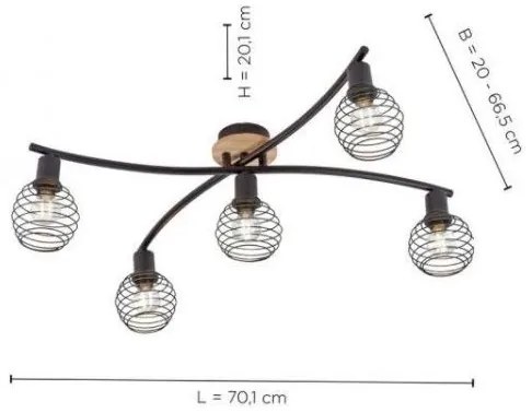 Lustră aplicată EUGEN 5xE14/40W/230V Leuchten Direkt 15925-79